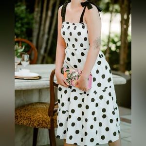 Monteau Los Angeles Polka Dot Midi Dress size Medium